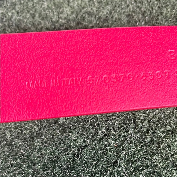 Balenciaga Red Belt with Gold Buckle - Picture 9 of 10